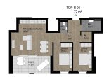 Neue 3-Zimmerwohnung in Zentrumslage - Grundriss Top B.05