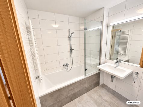 Lustenau: Neuwertige 2-Zimmerwohnung zu vermieten - Badezimmer (21370)